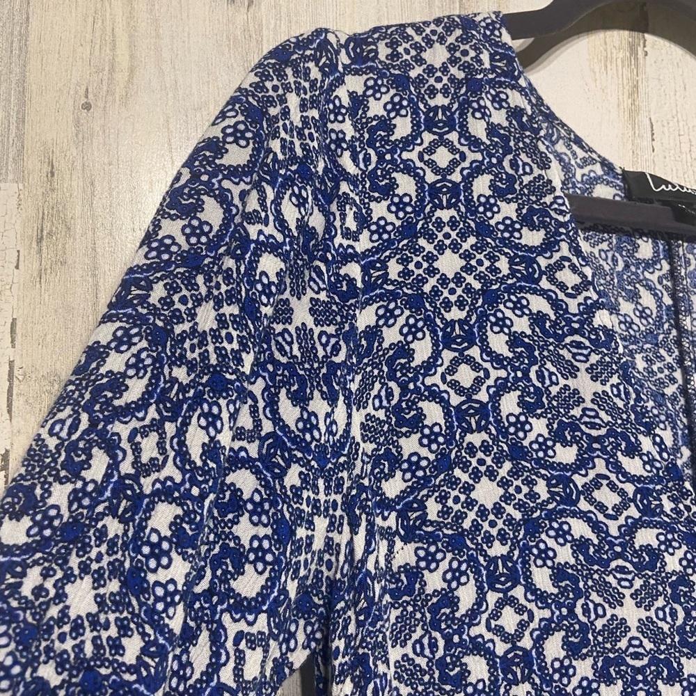 Lulus Mandala Daydream Blue Print Maxi Dress Medium - Picture 4 of 10